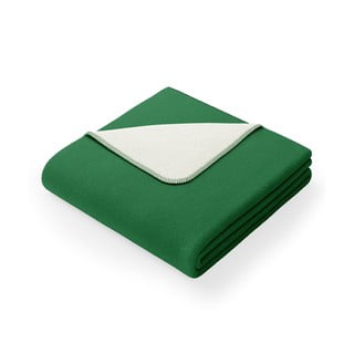 Zelená deka s prímesou bavlny AmeliaHome Virkkuu, 150 x 200 cm