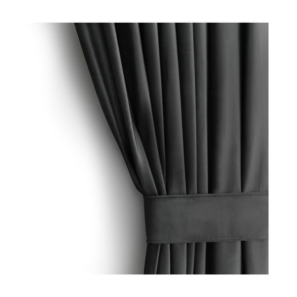 Sivý zamatový dimout záves 140x270 cm – Restilo-image-3