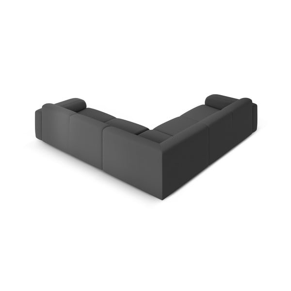 Tmavosivá rohová pohovka z textílie bouclé (variabilná/do L) Molino – Micadoni Home-image-3