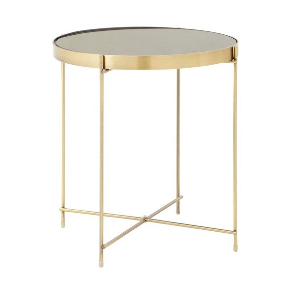 Sklenený okrúhly odkladací stolík ø 43 cm Allure – Premier Housewares-image-1