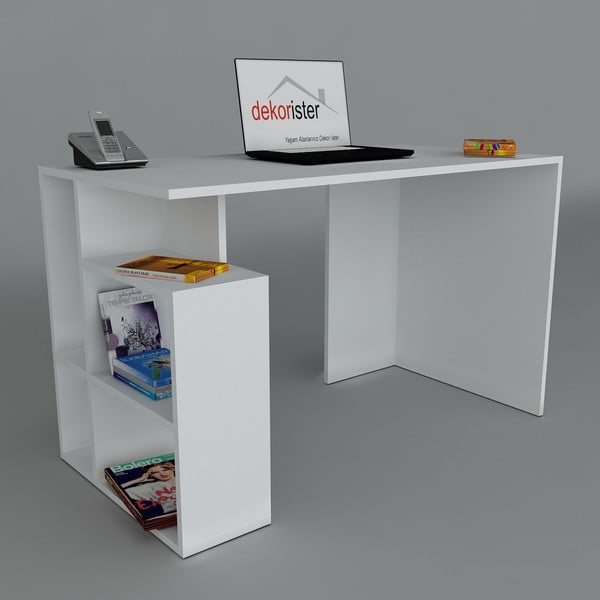 Pracovný stôl Labran White, 60x120x73,8 cm
