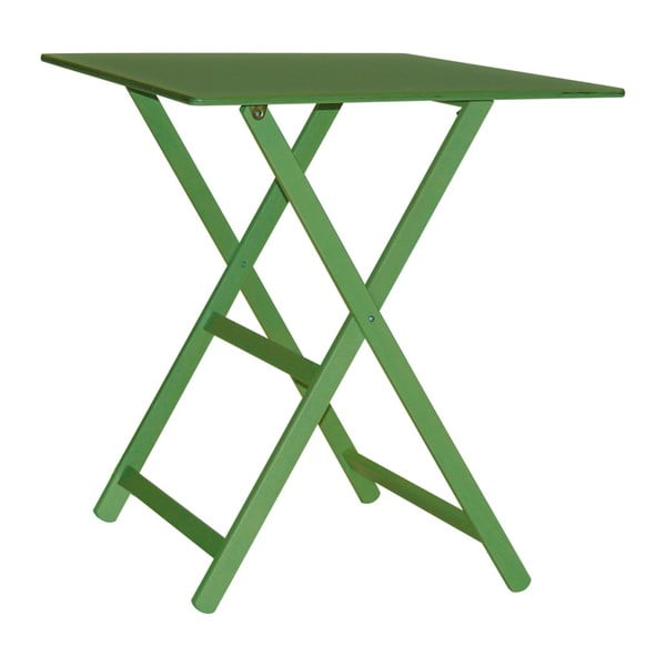 Zelený drevený skladací stôl Valdomo Maison, 60 × 80 cm