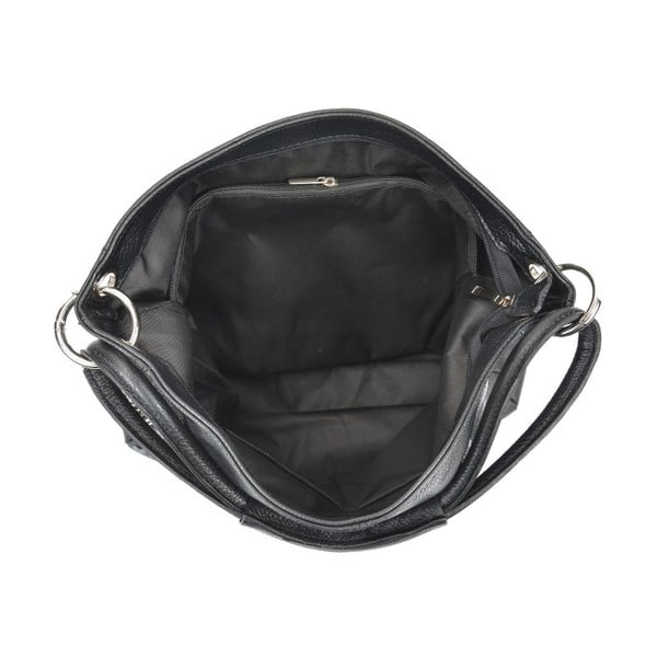 Čierna kožená kabelka Anna Luchini Srumla-image-2