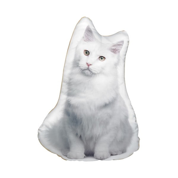 Vankúšik s potlačou bielej mačky Adorable Cushions
