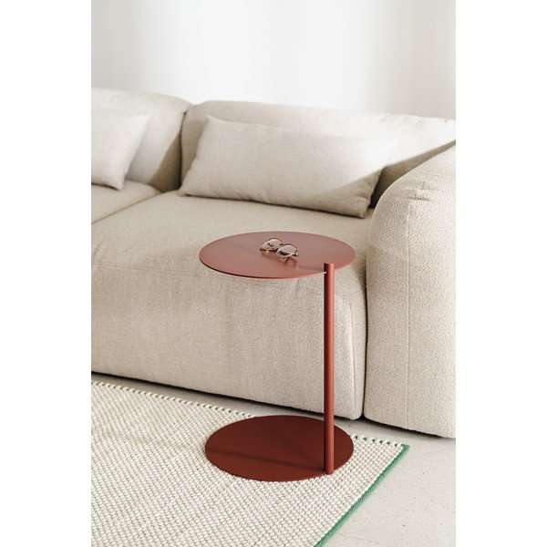 Oceľový okrúhly odkladací stolík 41x40 cm Ande – noo.ma-image-3