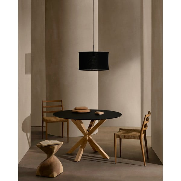 Okrúhly jedálenský stôl so sklenenou doskou ø 120 cm Argo – Kave Home-image-1