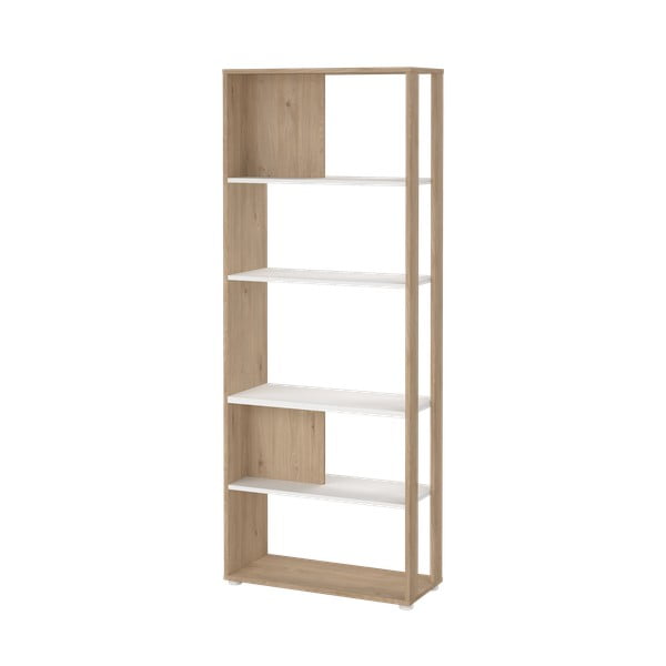 Knižnica v dekore duba v bielo-prírodnej farbe 80x205 cm Sign – Tvilum-image-2