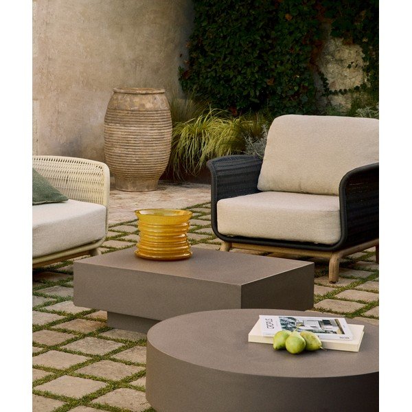 Betónový Záhradný konferenčný stolík 60x80 cm Rustella – Kave Home-image-1