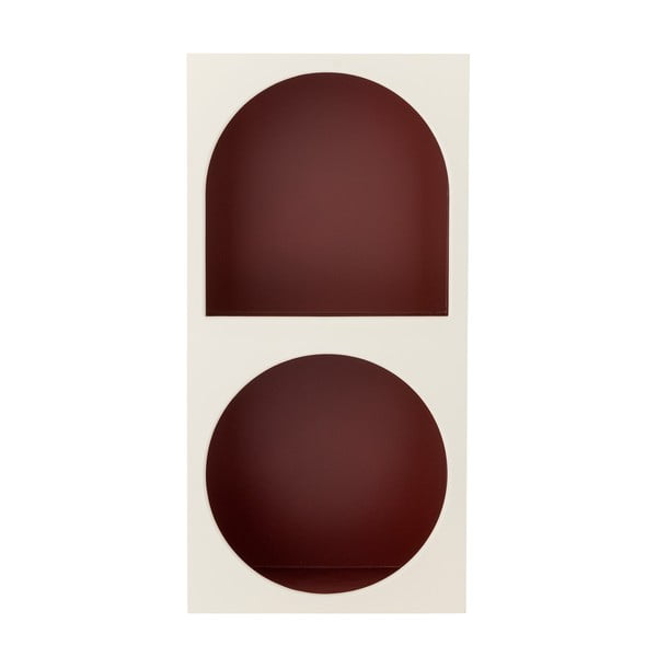 Červená/biela nástenná knižnica 30x60 cm Graphia – Bloomingville