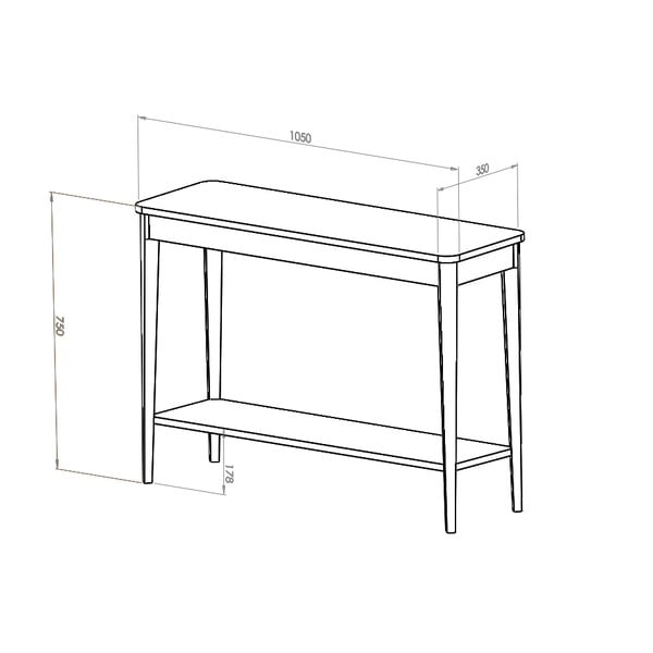 Tmavosivý konzolový stolík Ragaba Ashme, šírka 85 cm-image-1