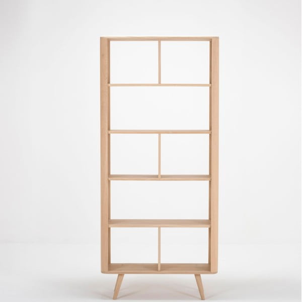 Knižnica z dubového dreva Gazzda Ena, 90 × 35 × 200 cm-image-2