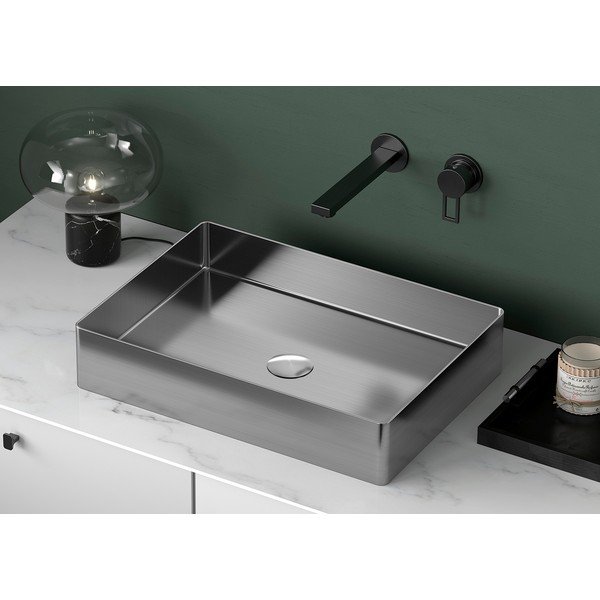 Antikoro umývadlo v striebornej farbe 50x35 cm Aurum – Sapho-image-1