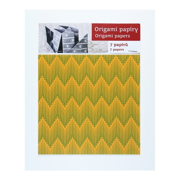 Zeleno-žlté origami papiere Calico