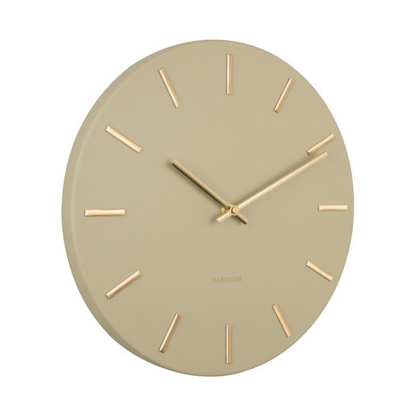 Olivovozelené nástenné hodiny Karlsson Charm, ø 30 cm-image-2