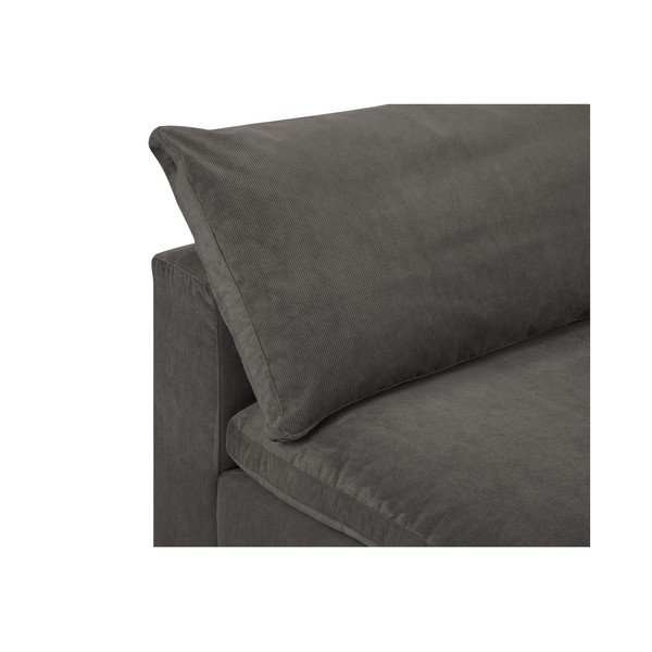 Tmavohnedá rohová časť modulárnej menčestrovej pohovky Windsor & Co Sofas Galaxy, pravý roh-image-1