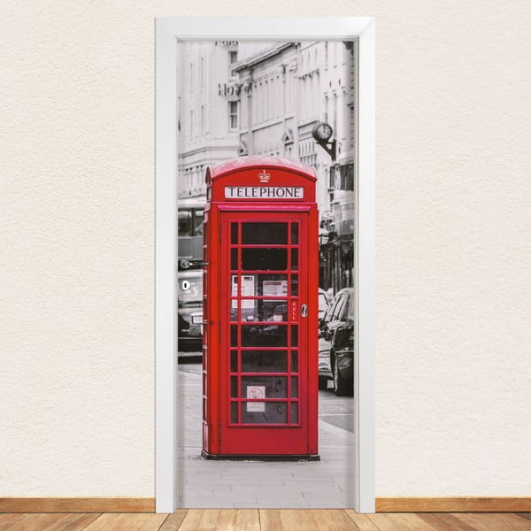 Samolepka na dvere LineArtistica Telephone, 80 × 215 cm