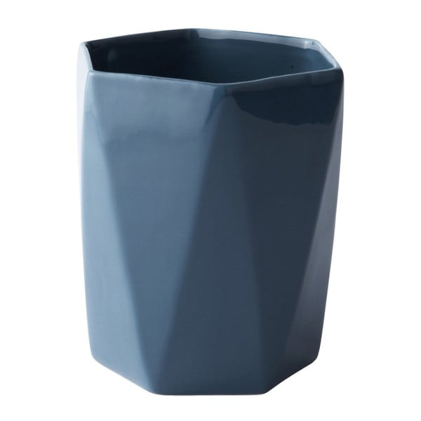 Váza KJ Collection Geometrico Blue, 13 cm