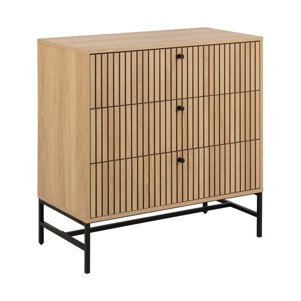 Komoda v dekore duba v prírodnej farbe 81x80x40 cm Albany  – Actona-image-1