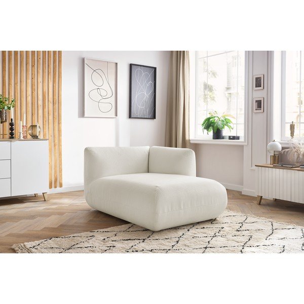 Biely menčestrový modul pohovky (pravý roh) Lecomte – Bobochic Paris-image-1