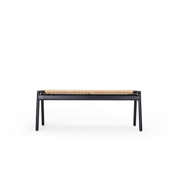 Čierna/v prírodnej farbe lavica Klupa – Gazzda-image-2