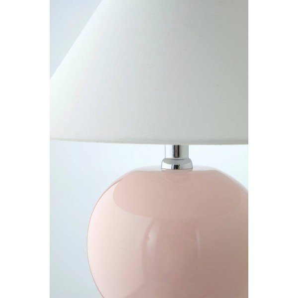 Svetloružová/krémovobiela keramická stolová lampa (výška  29 cm) Karamell – Jotex-image-4
