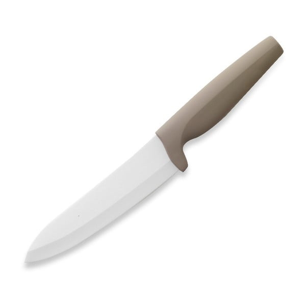 Keramický nôž s hnedou rukoväťou Branadani Soft
