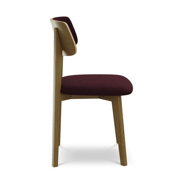 Vínovočervená jedálenská stolička z masívneho dreva Niu – Makamii-image-2