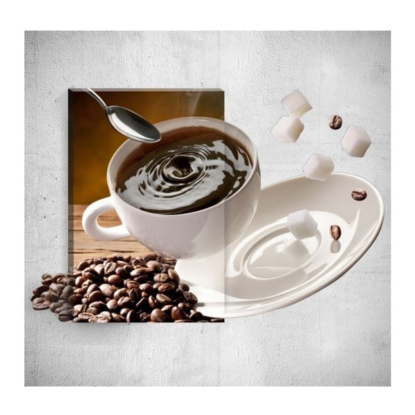 Nástenný 3D obraz Mosticx Coffee Time, 40 × 60 cm