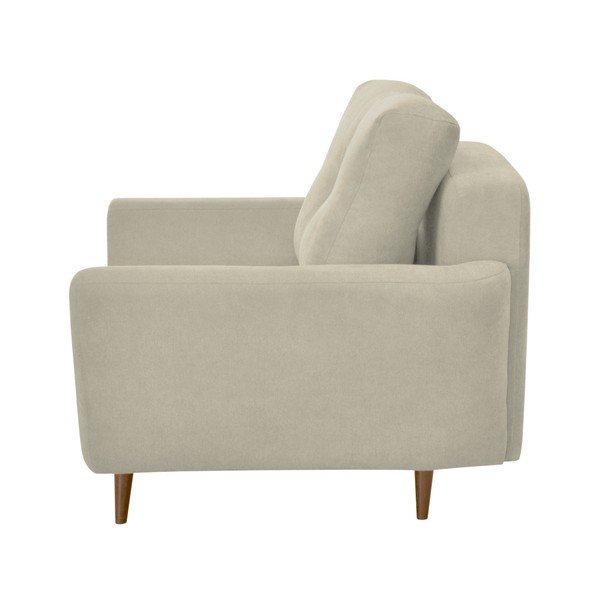 Krémové kreslo Mazzini Sofas Flower, svetlé nohy-image-2