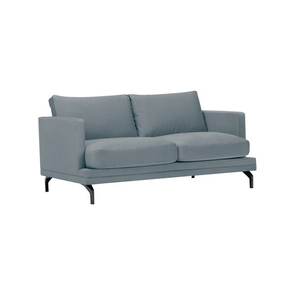 Sivá dvojmiestna pohovka s podnožou v čiernej farbe Windsor & Co Sofas Jupiter-image-1