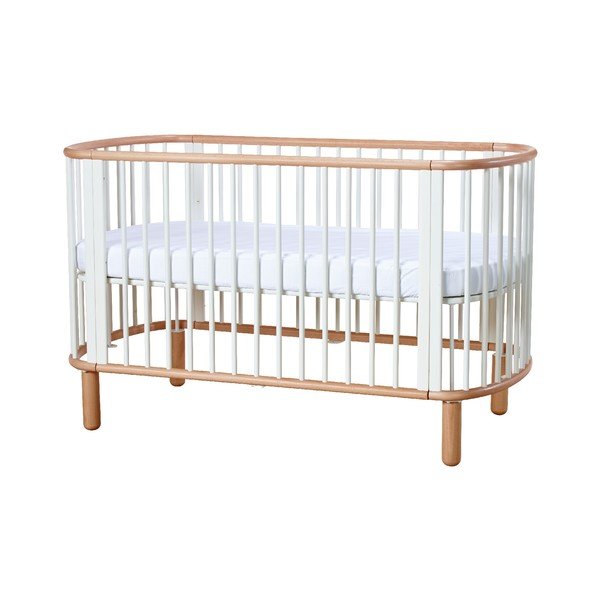 Biela detská postieľka z bukového dreva Flexa Baby, 70 x 140 cm-image-4