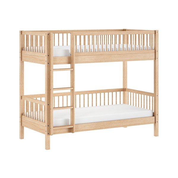 Poschodová detská posteľ z bukového dreva s roštom 90x200 cm v prírodnej farbe Forrest – Vipack