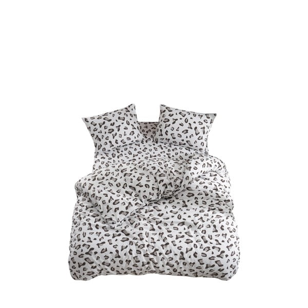 Bielo-sivé obliečky na jednolôžko/predĺžené s plachtou/3-dielne 160x220 cm Modern – Mila Home