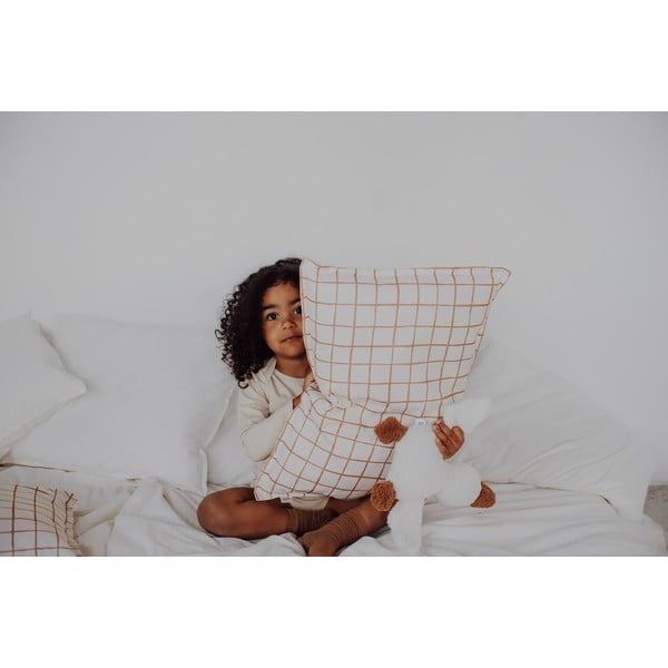 Béžová súprava do postieľky Camel Check – Malomi Kids-image-3