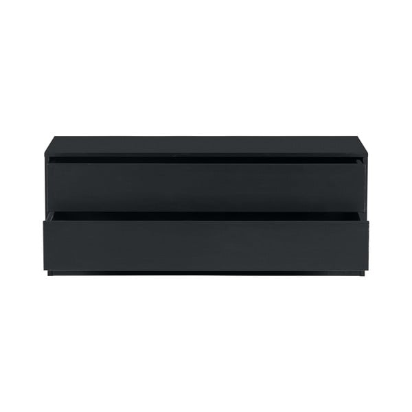 Čierny modulárny TV stolík z borovicového dreva 100x40 cm Finca – WOOOD-image-2