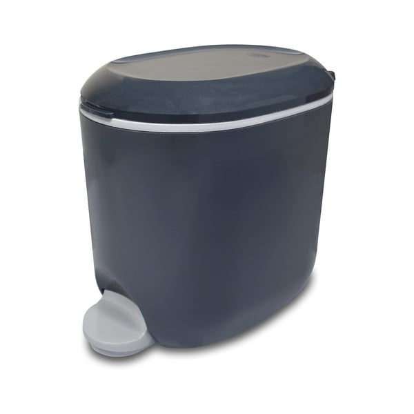 Tmavosivý nášľapný plastový odpadkový kôš 3,5 l – Addis