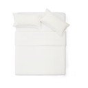 Krémové predĺžené obliečky na dvojlôžko z bavlneného perkálu 240x220 cm Sifinia – Kave Home