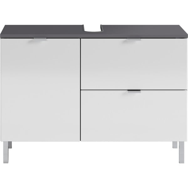 Bielo-sivá skrinka pod umývadlo Germania Mauresa, šírka 80 cm-image-2
