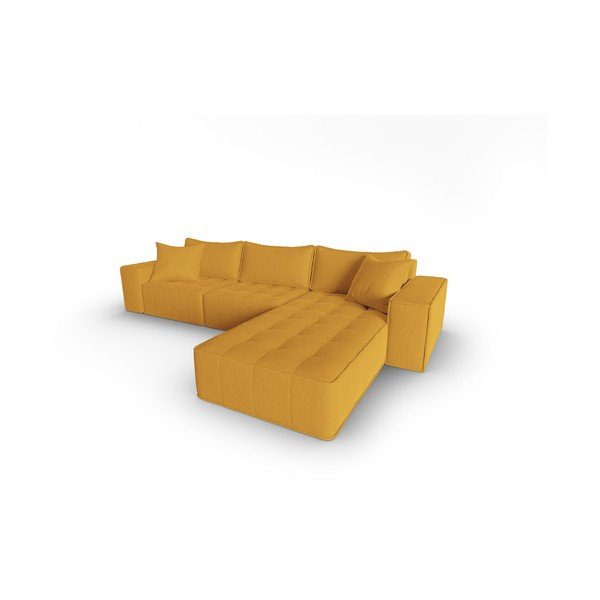 Žltá rohová pohovka (pravý roh) Mike – Micadoni Home-image-3