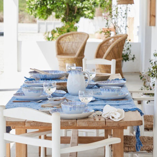 Modrobiela kameninová misa na cestoviny Costa Nova Brisa, ⌀ 23 cm-image-2