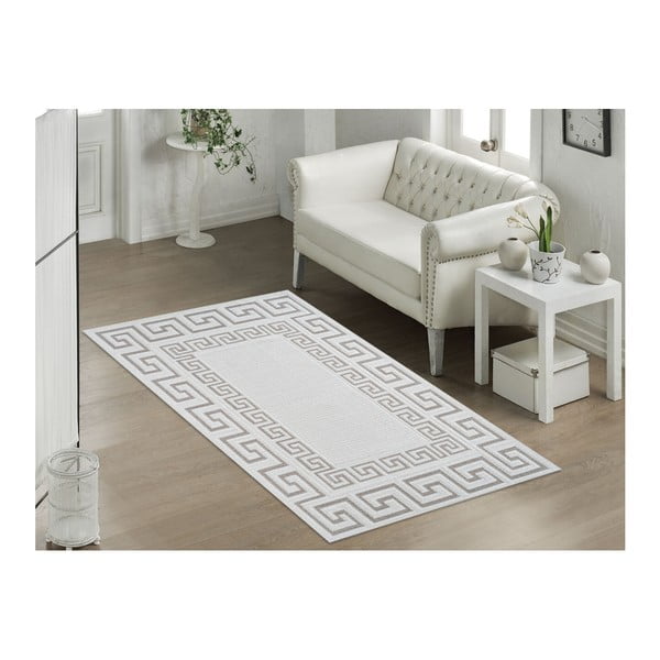 Béžový odolný bavlnený koberec Vitaus Versace Bej, 100 × 200 cm