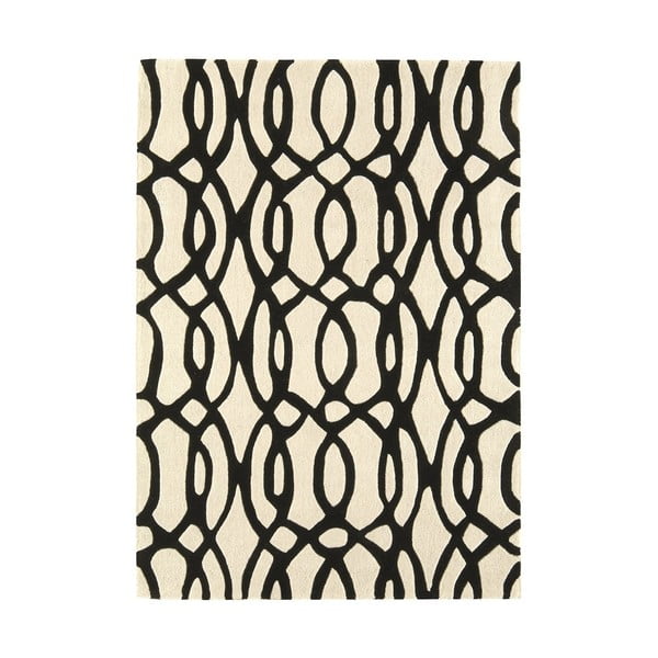 Vlnený koberec Matrix Wire White 120x170 cm