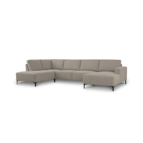 Svetlohnedá ženilková rohová pohovka (ľavý roh/do tvaru "U") Fabian – Scandic-image-2