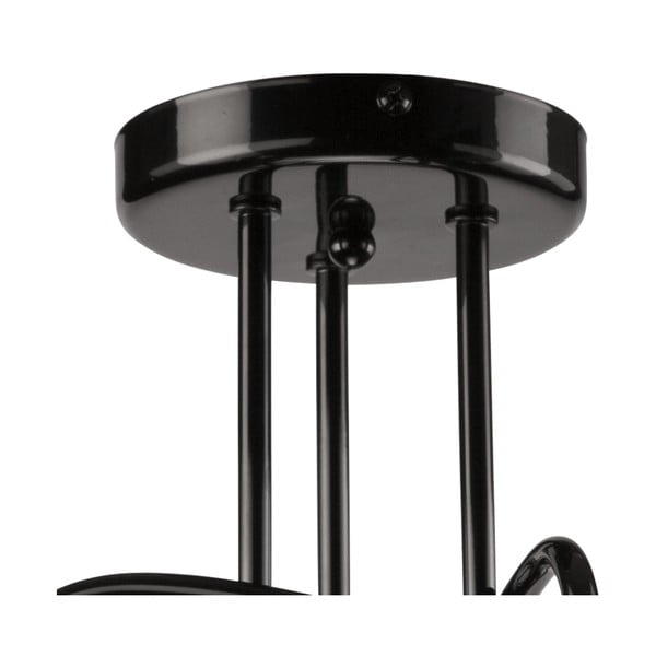 Čierne stropné svietidlo bez tienidla 36x36 cm Camilla – LAMKUR-image-2