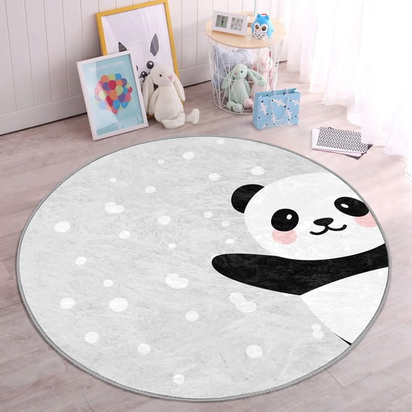 Svetlosivý detský koberec ø 120 cm Comfort – Mila Home-image-4