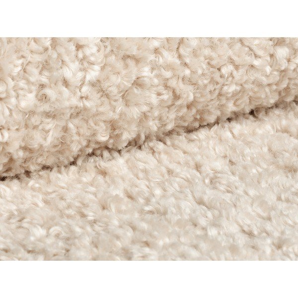 Béžový taburet z textílie buklé Dia – Micadoni -image-2