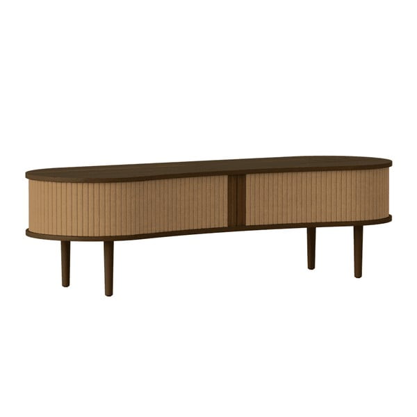 Hnedo-svetlohnedý TV stolík v dekore duba 140x40x46 cm Audacious – UMAGE