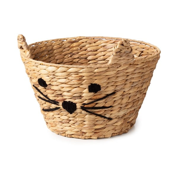 Detský kôš na hračky z vodného hyacintu v prírodnej farbe ø 35x26 cm Cat – Compactor