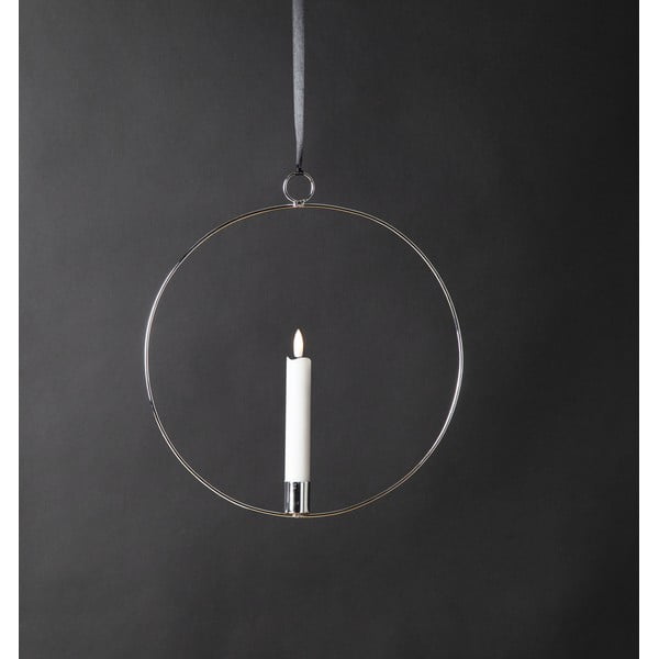 Svetelná dekorácia v striebornej farbe Flamme Ring – Star Trading-image-1