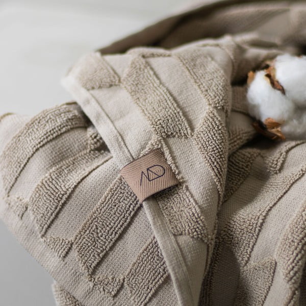 Béžová bavlnená osuška 70x133 cm Geo - Mette Ditmer Denmark-image-2